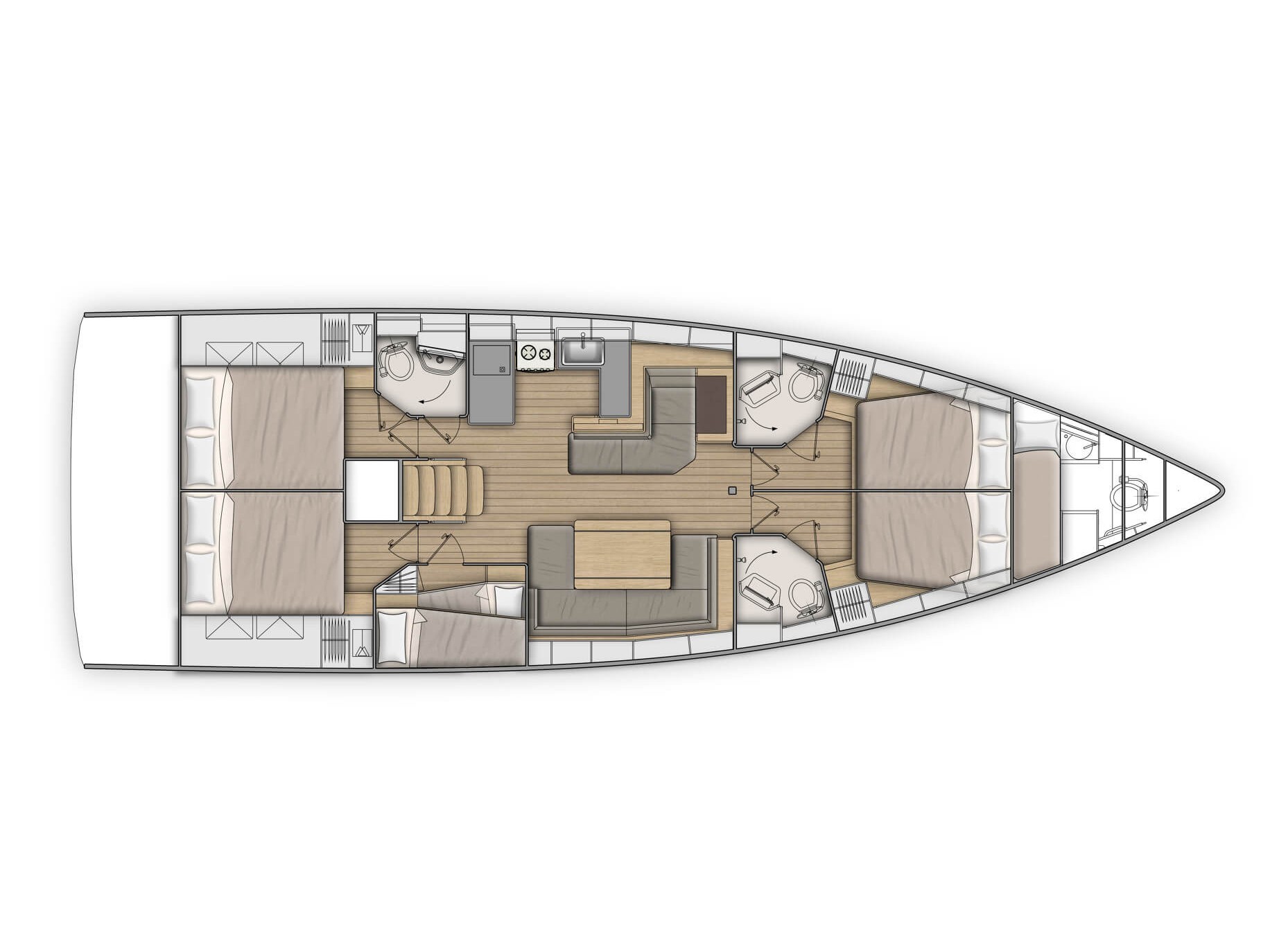 Oceanis 51.1 - Yacht Charter Cala D`Or & Boat hire in Spain Balearic Islands Mallorca Cala D`Or Cala D'Or 6