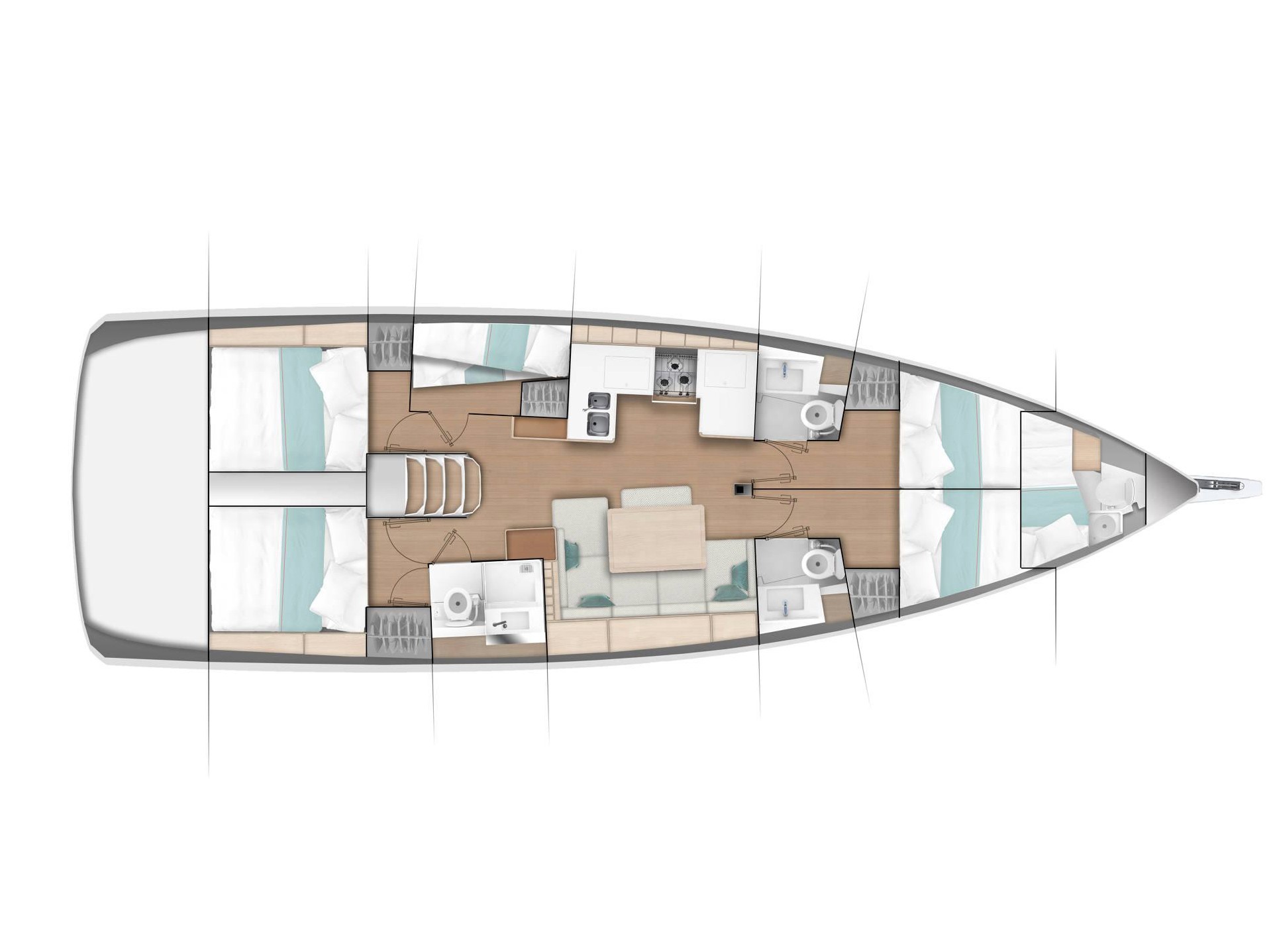 Sun Odyssey 490 - Yacht Charter Lavrion & Boat hire in Greece Athens and Saronic Gulf Lavrion Lavrion Main Port 3