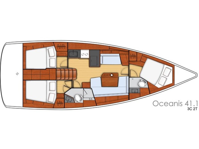 Oceanis 41.1 - Yacht Charter Orhaniye & Boat hire in Turkey Turkish Riviera Carian Coast Orhaniye Palmiye Marina 3