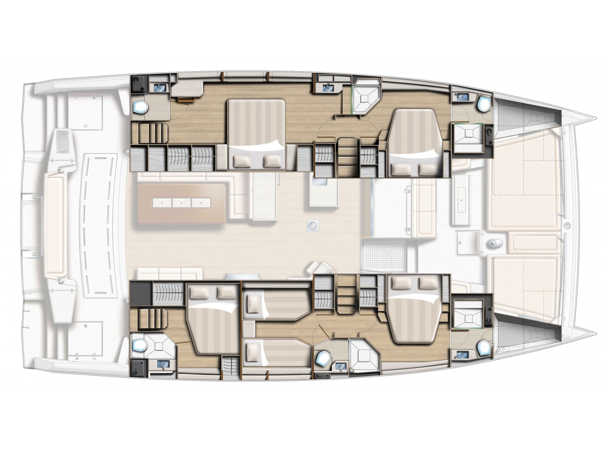 Bali 5.4 - Luxury yacht charter Sicily & Boat hire in Italy Sicily Aeolian Islands Capo d'Orlando Capo d'Orlando Marina 6