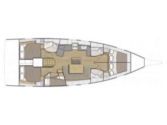 Oceanis 46.1 - Yacht Charter Portorosa & Boat hire in Italy Sicily Aeolian Islands Furnari Marina Portorosa 5