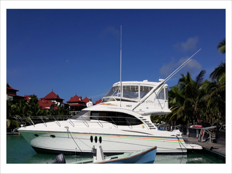 Silverton Ovation 52 - Motor Boat Charter Seychelles & Boat hire in Seychelles Mahe, Victoria Eden Island Marina 1