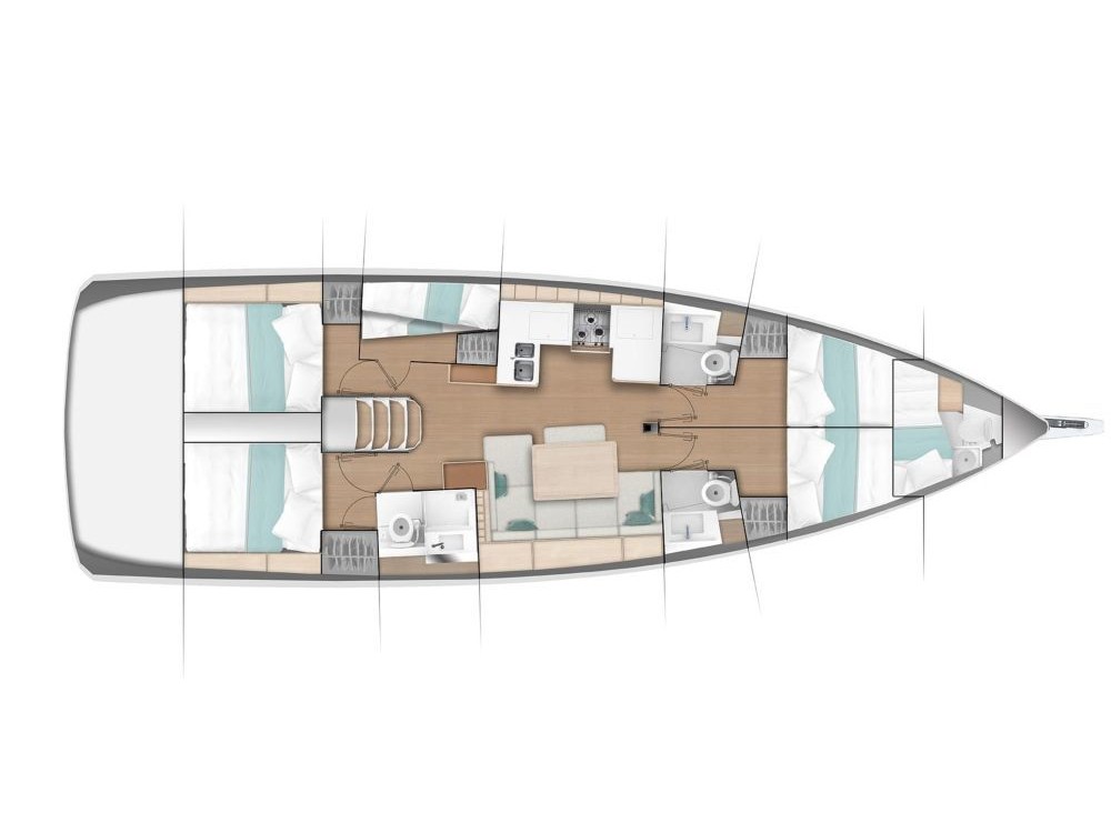 Sun Odyssey 490 - Yacht Charter  La Trinite-sur-mer & Boat hire in Greece Sporades Skiathos Skiathos 6