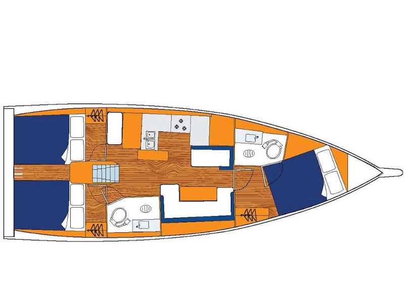 Sun Odyssey 410 - Yacht Charter Agana & Boat hire in Croatia Split-Dalmatia Marina Marina Agana 3
