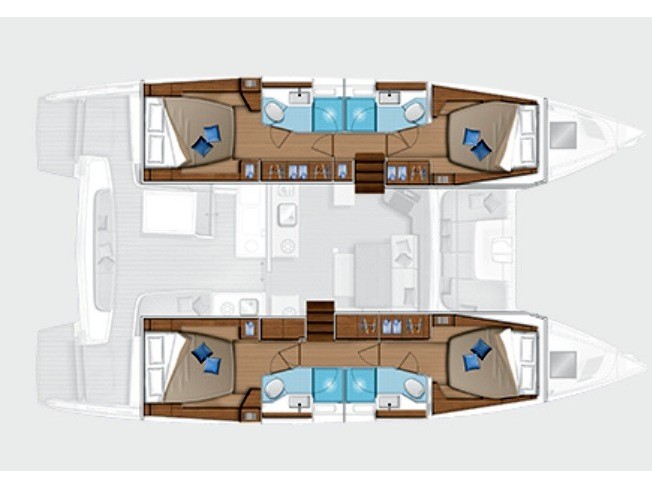 Lagoon 46  - Luxury yacht charter Italy & Boat hire in Italy Sicily Aeolian Islands Capo d'Orlando Capo d'Orlando Marina 4