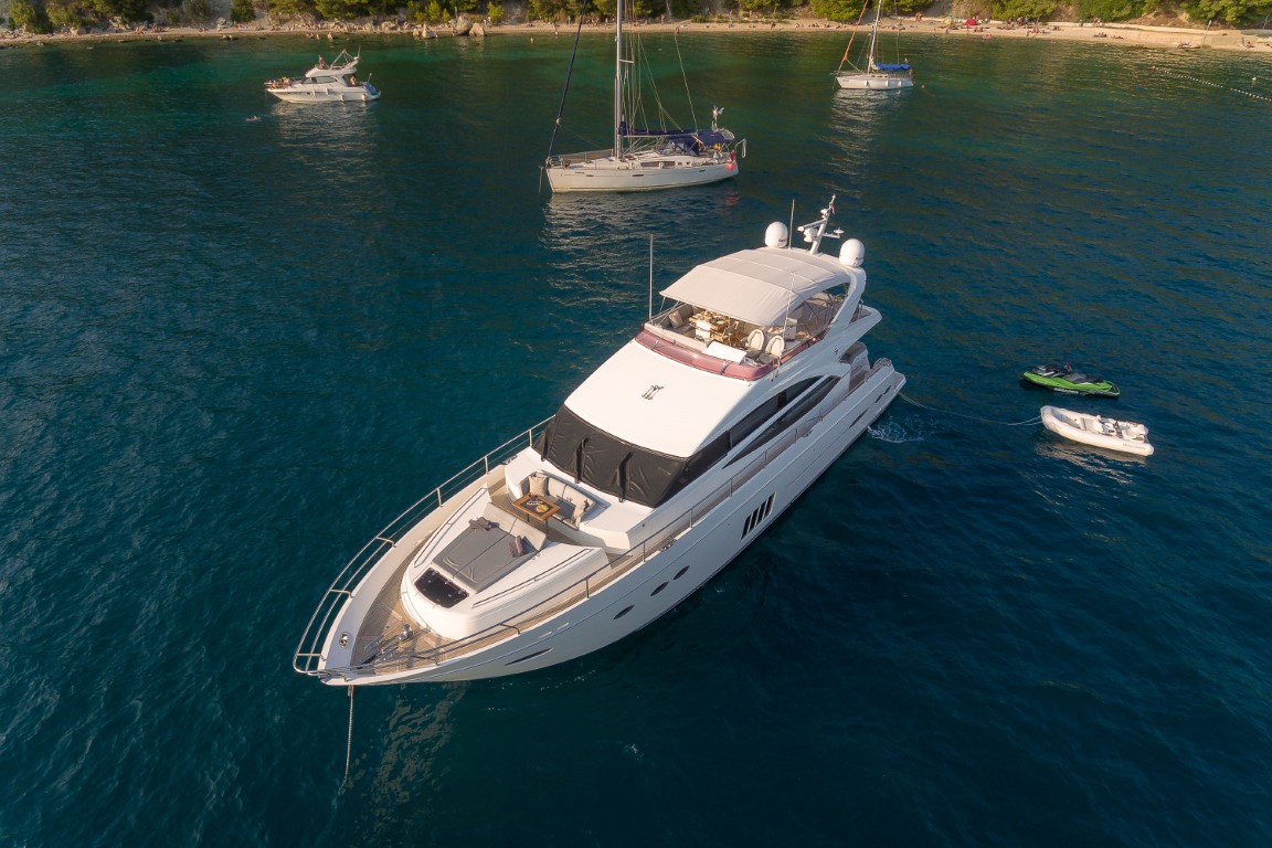 Princess 72 Flybridge - 4 + 1 cab. - Yacht Charter Podstrana & Boat hire in Croatia Split-Dalmatia Split Podstrana Marina Lav 1
