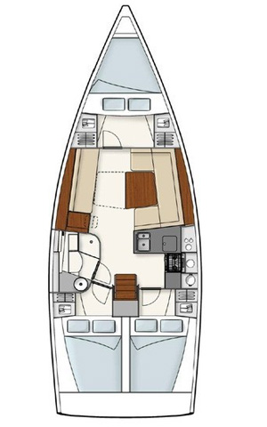 Hanse 385 - Yacht Charter Biograd na Moru & Boat hire in Croatia Zadar Biograd Biograd na Moru Marina Kornati 3
