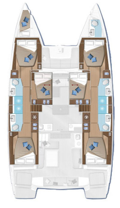 Lagoon 50 - Catamaran charter Dubrovnik & Boat hire in Croatia Dubrovnik-Neretva Dubrovnik Komolac ACI Marina Dubrovnik 2