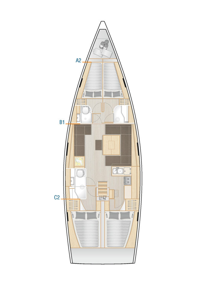 Hanse 458 - Yacht Charter Dubrovnik & Boat hire in Croatia Dubrovnik-Neretva Dubrovnik Komolac ACI Marina Dubrovnik 3
