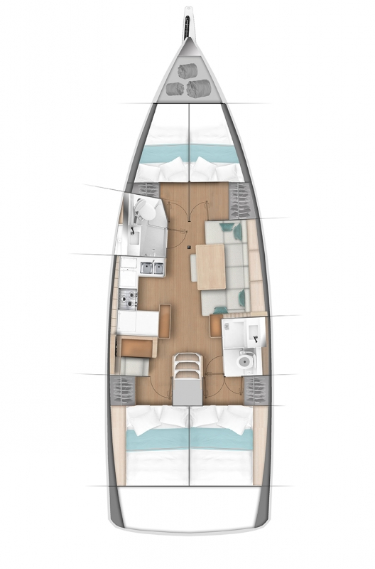 Sun Odyssey 440 - Yacht Charter Dubrovnik & Boat hire in Croatia Dubrovnik-Neretva Dubrovnik Komolac ACI Marina Dubrovnik 3