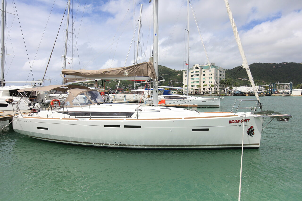 Sun Odyssey 419 - Sailboat Charter British Virgin Islands & Boat hire in British Virgin Islands Tortola Road Town Joma Marina 1