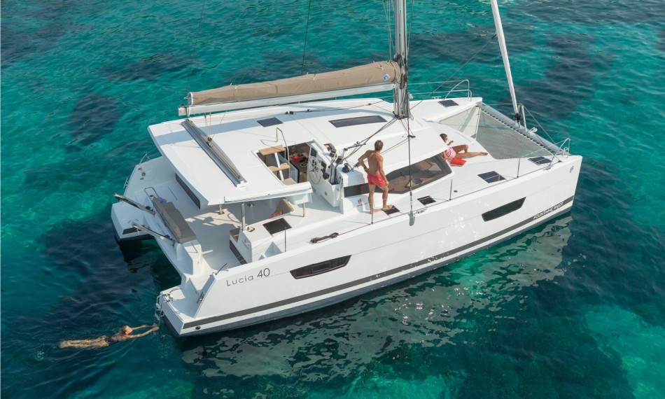 Fountaine Pajot Lucia 40 - Yacht Charter Guadeloupe & Boat hire in Guadeloupe Pointe a Pitre Marina de Bas du Fort 1