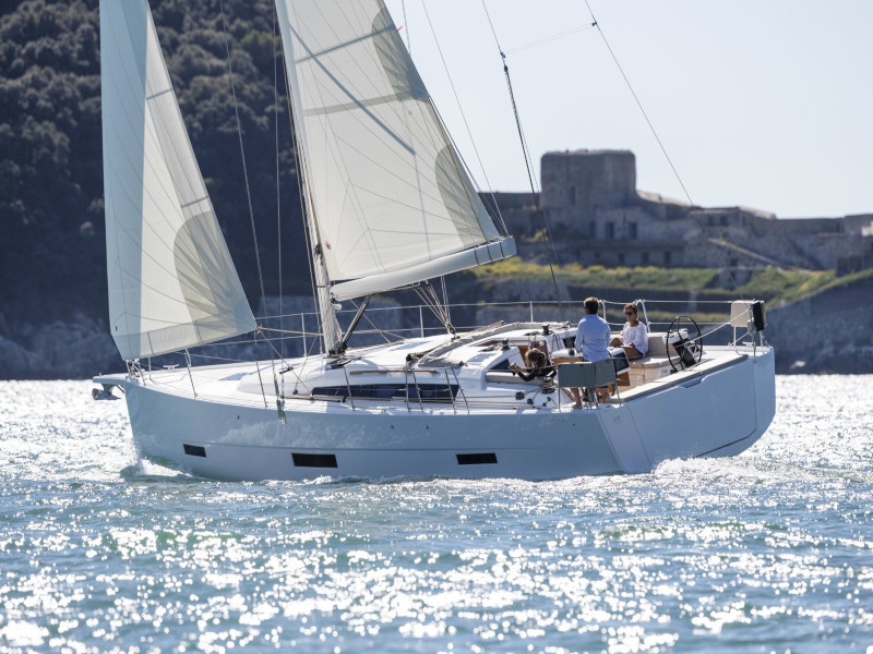 Dufour 430 - Yacht Charter Italy & Boat hire in Italy Sicily Aeolian Islands Furnari Marina Portorosa 1
