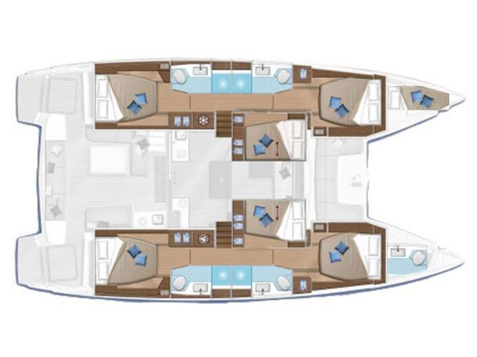 Lagoon 50 - Yacht Charter Fethiye & Boat hire in Turkey Turkish Riviera Lycian coast Fethiye Yacht Classic Hotel 6