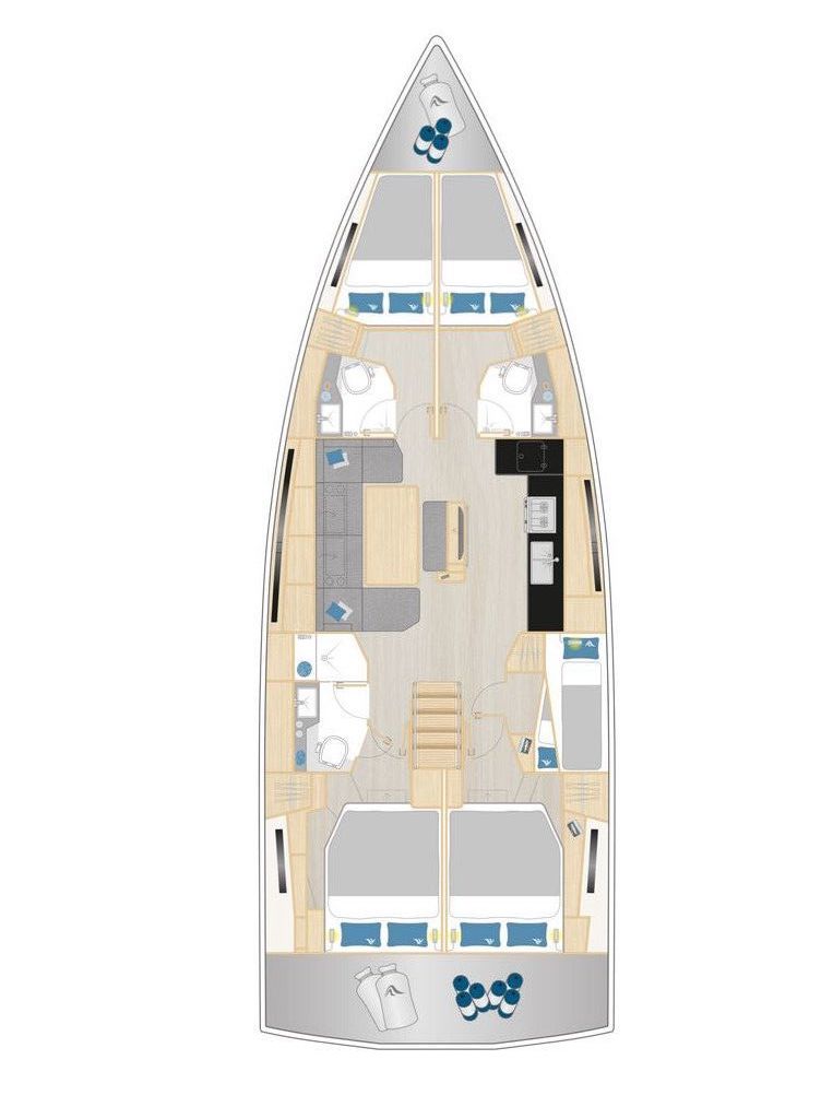 Hanse 460 - Yacht Charter Seget Donji & Boat hire in Croatia Split-Dalmatia Split Trogir Seget Donji Marina Baotić 2