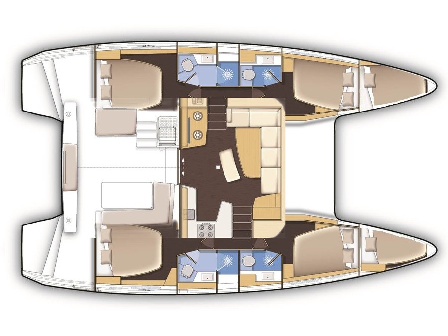 Lagoon 42 - Yacht Charter La Spezia & Boat hire in Italy Italian Riviera La Spezia Province Fezzano di Portovenere Marina del Fezzano 3