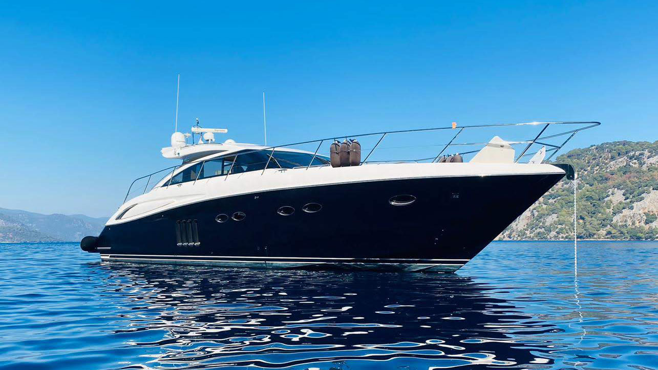 Princess V62 - Motor Boat Charter Turkey & Boat hire in Turkey Turkish Riviera Lycian coast Göcek Marinturk Exclusive Marina 5