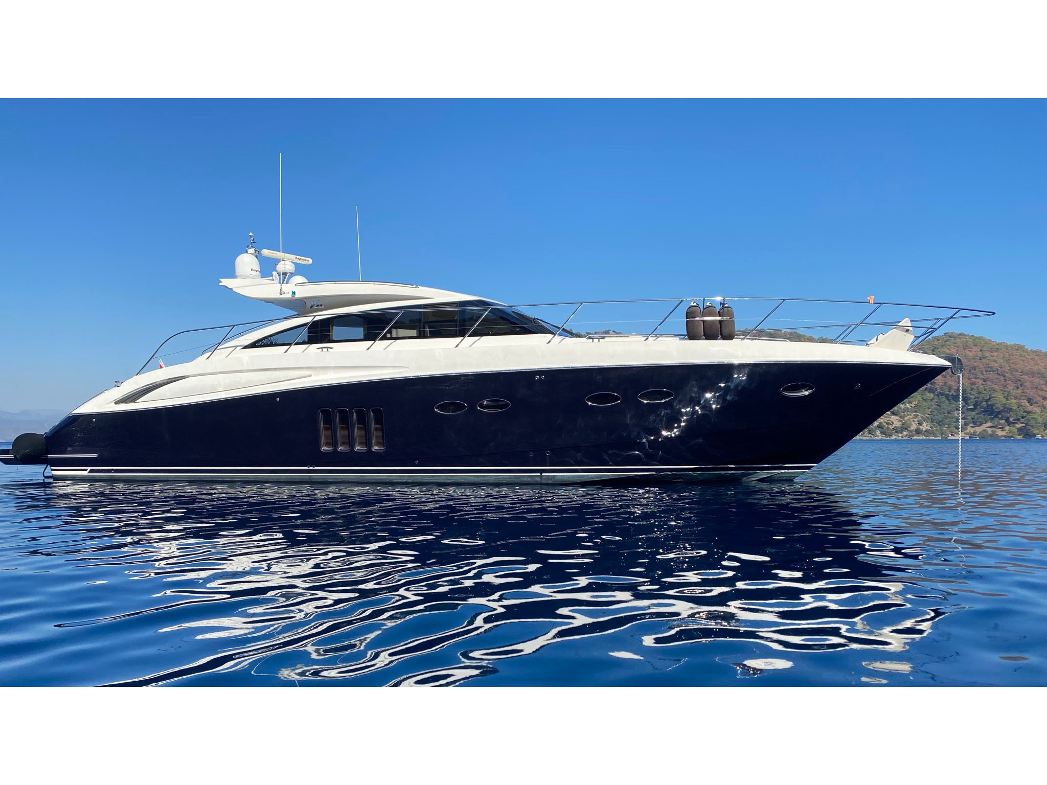 Princess V62 - Motor Boat Charter Turkey & Boat hire in Turkey Turkish Riviera Lycian coast Göcek Marinturk Exclusive Marina 1