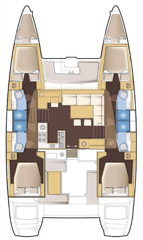 Lagoon 450 F - 4 + 2 cab. - Yacht Charter Portocolom & Boat hire in Spain Balearic Islands Mallorca Portocolom Porto Colom 5