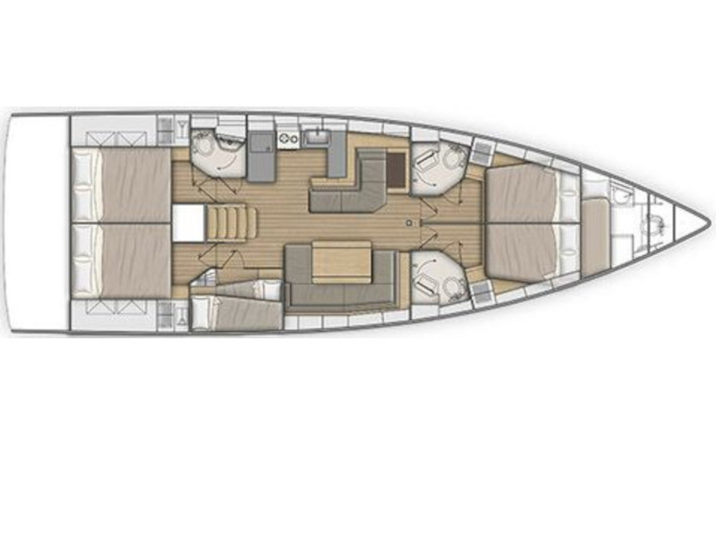 Oceanis 51.1 - Yacht Charter Punat & Boat hire in Croatia Istria and Kvarner Gulf Krk Punat Marina Punat 4