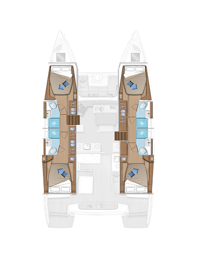 Lagoon 46 - 4 + 2 cab. - Yacht Charter Portocolom & Boat hire in Spain Balearic Islands Mallorca Portocolom Porto Colom 6