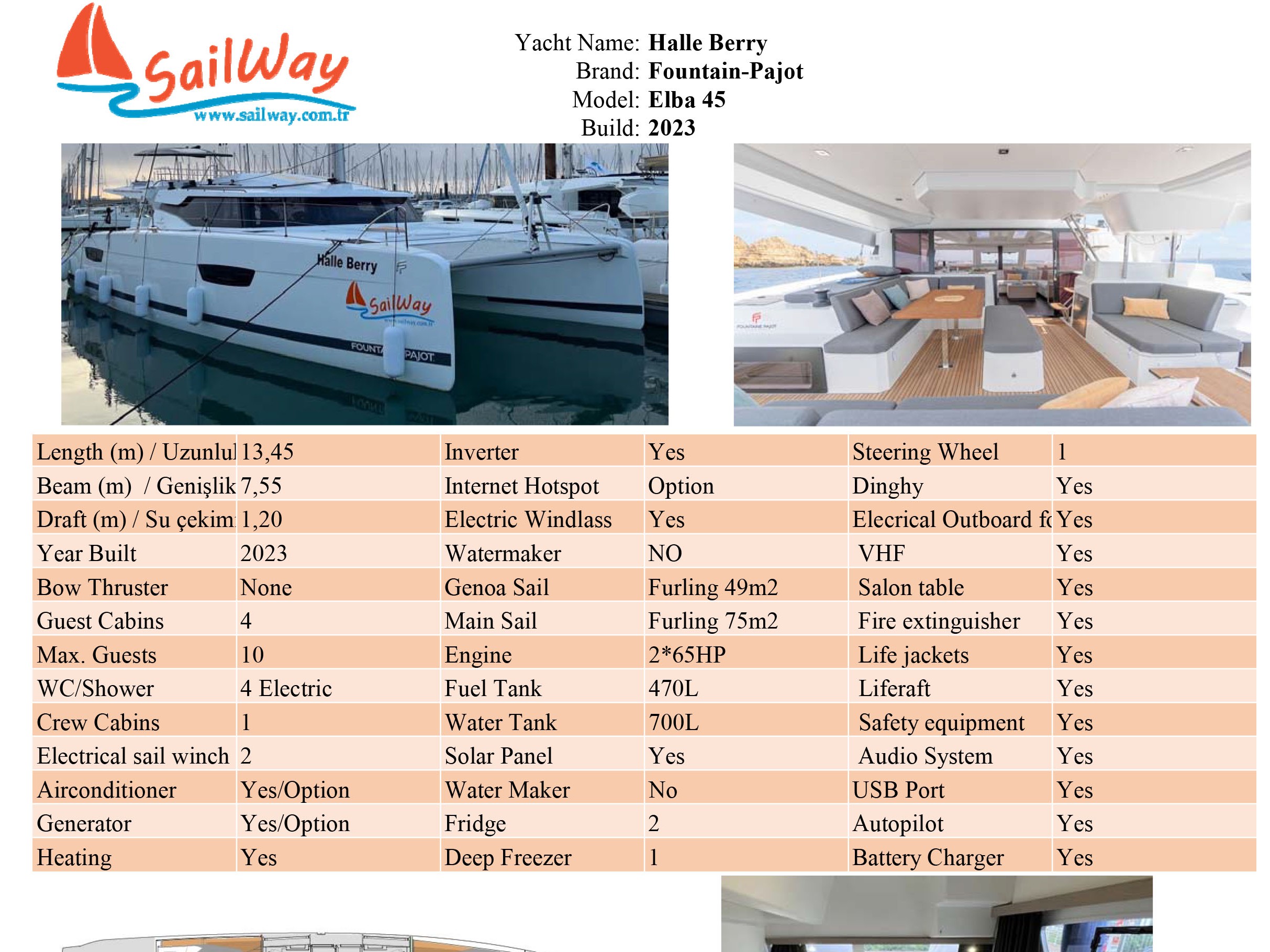 Elba 45 - Yacht Charter Adaköy & Boat hire in Turkey Turkish Riviera Carian Coast Marmaris Adaköy Marina 3