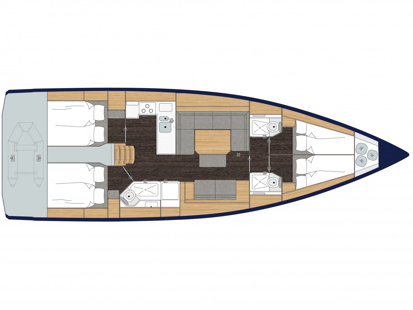 Bavaria C45 - Yacht Charter Palairos & Boat hire in Greece Ionian Sea South Ionian Lefkada Palairos Marina Paleros 4