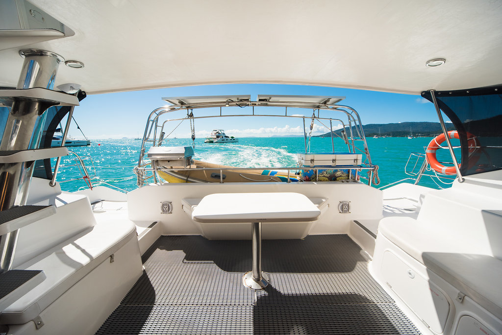 Perry 44.5 PC - Motor Boat Charter Australia & Boat hire in Australia Queensland Whitsundays Airlie Beach Coral Sea Marina 1