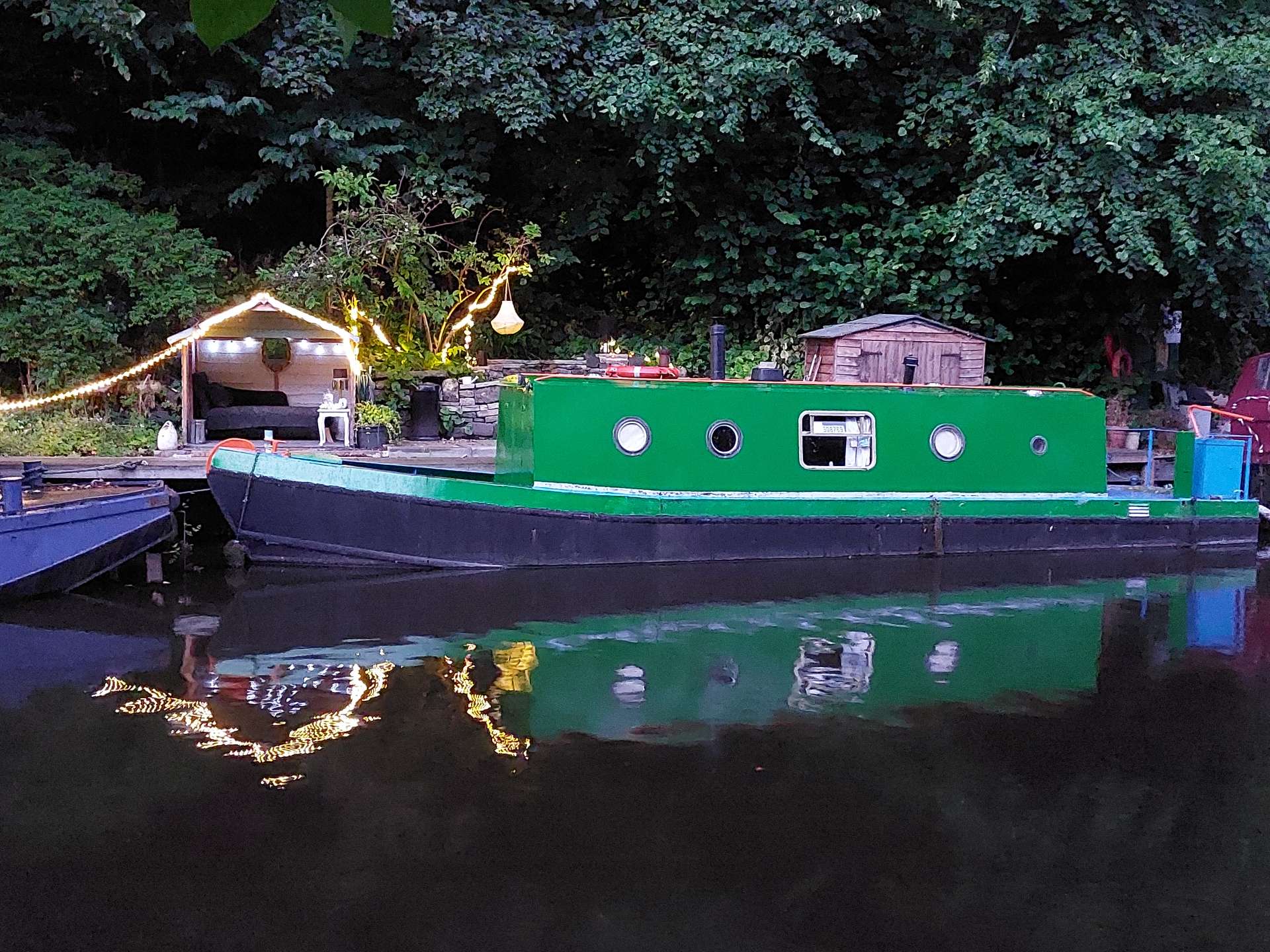 Classic UK canal narrowboat