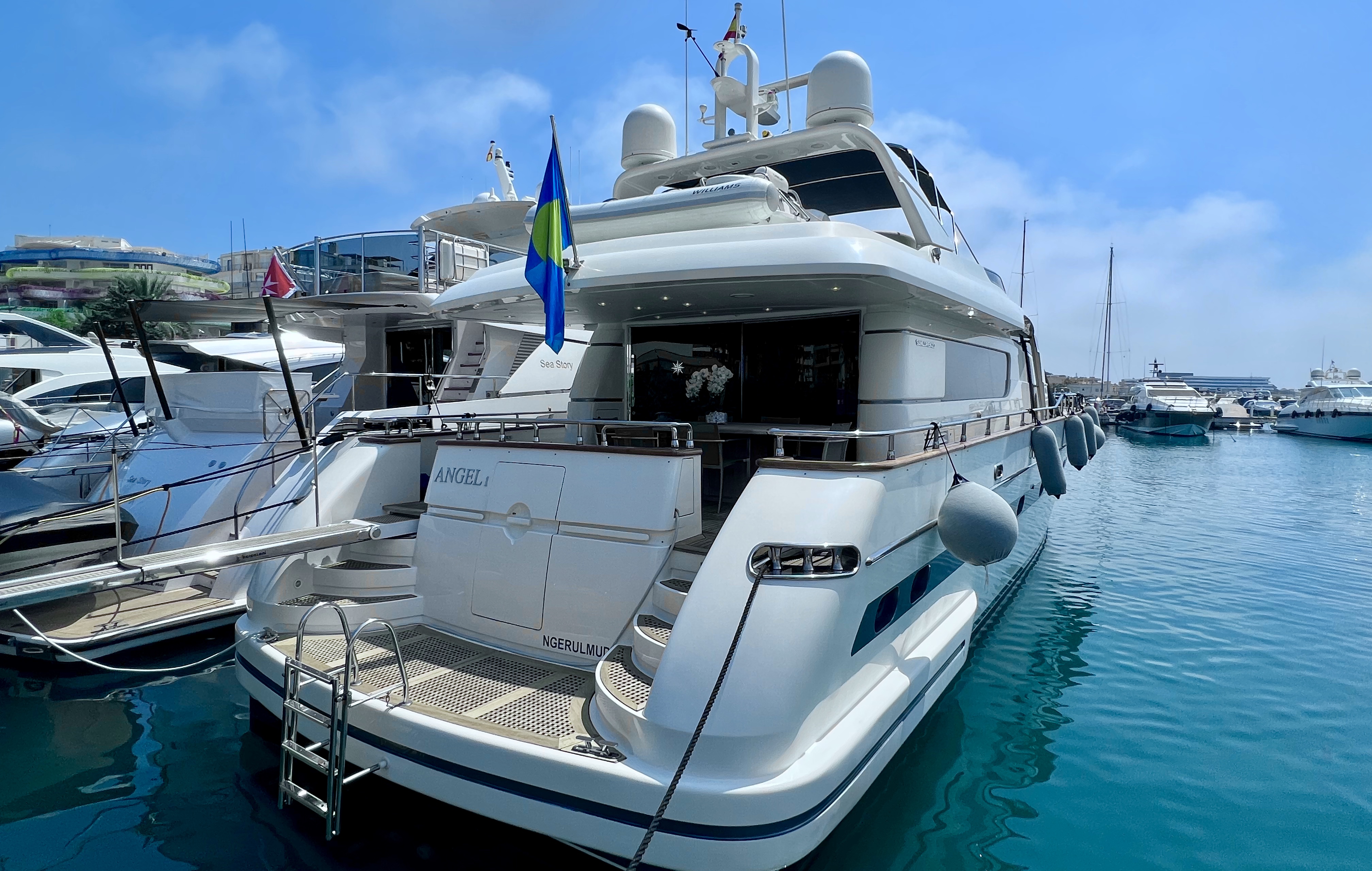 San Lorenzo SL 82 - Superyacht charter Balearics & Boat hire in Spain Balearic Islands Ibiza and Formentera Ibiza Ibiza Marina Botafoch 3