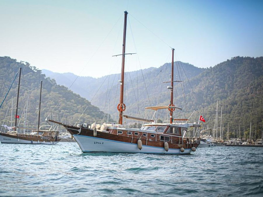 Gulet - Luxury yacht charter Turkey & Boat hire in Turkey Turkish Riviera Lycian coast Göcek Göcek Mucev Marina 1