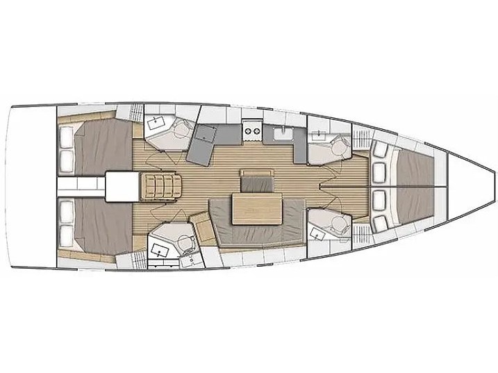 Oceanis 46.1 - Yacht Charter Dubrovnik & Boat hire in Croatia Dubrovnik-Neretva Dubrovnik Komolac ACI Marina Dubrovnik 2