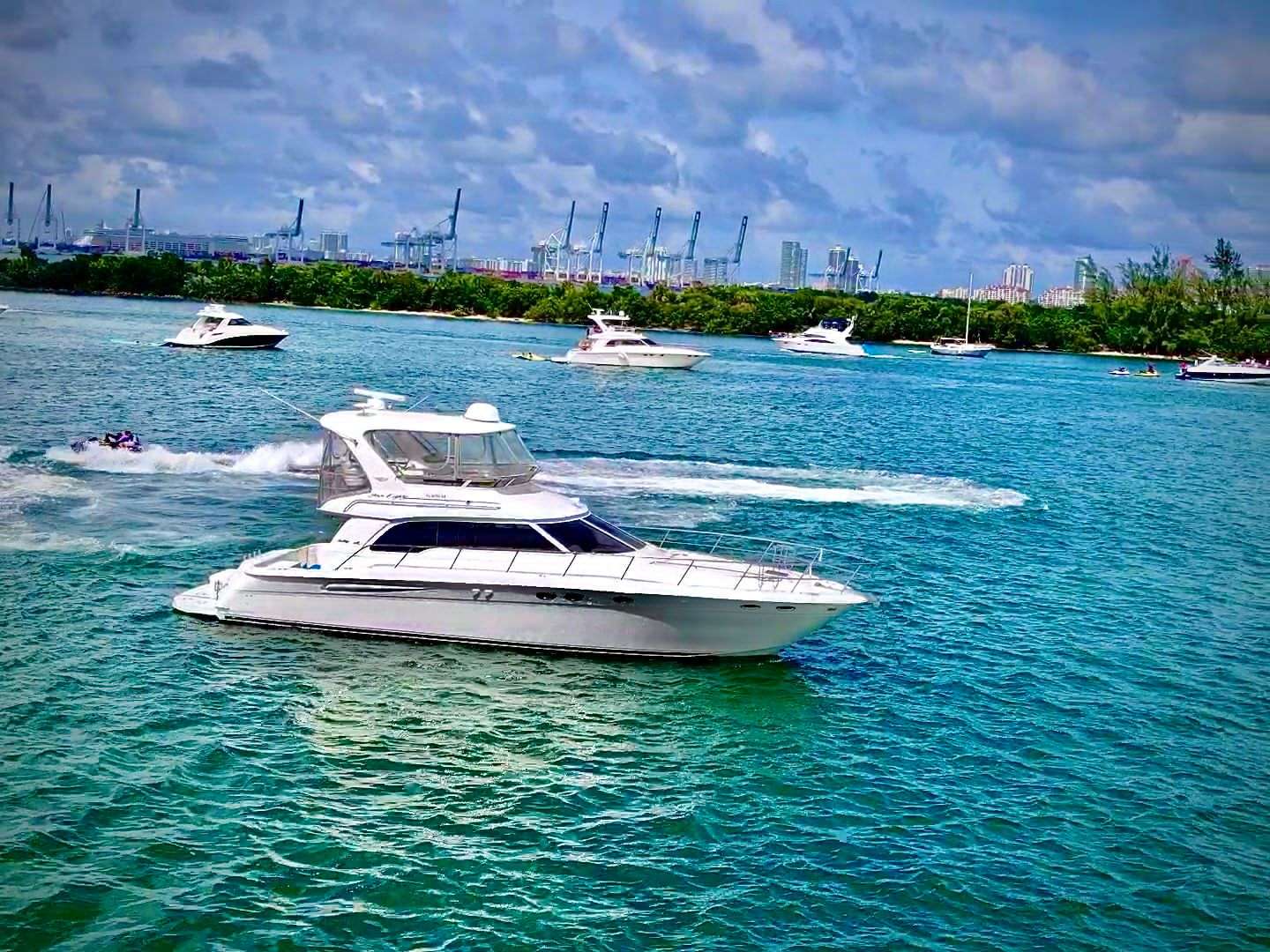 55ft - Motor Boat Charter USA & Boat hire in United States Florida Miami Beach Miami Beach Marina 1