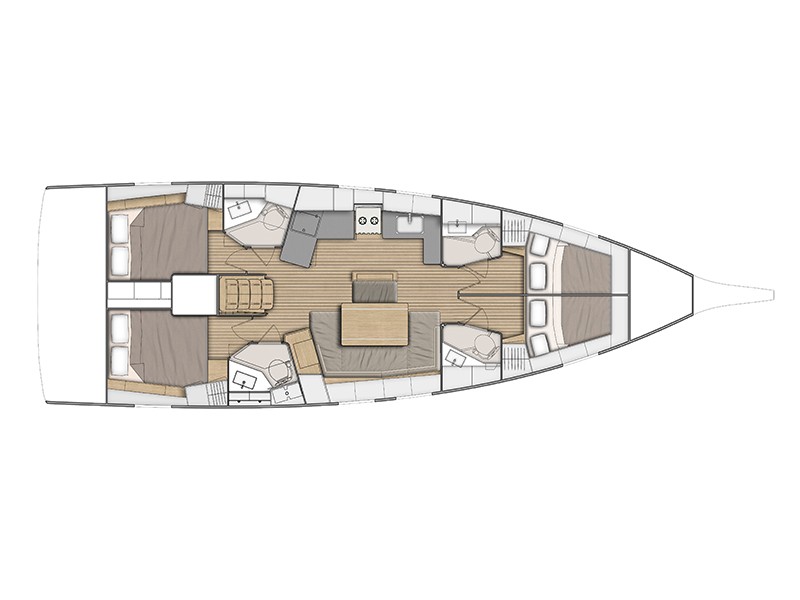 Oceanis 46.1 - Yacht Charter Fethiye & Boat hire in Turkey Turkish Riviera Lycian coast Fethiye Ece Saray Marina 4
