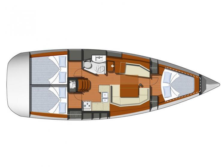 Sun Odyssey 39i - Yacht Charter Baška Voda & Boat hire in Croatia Split-Dalmatia Baška Voda Marina Baška Voda 5