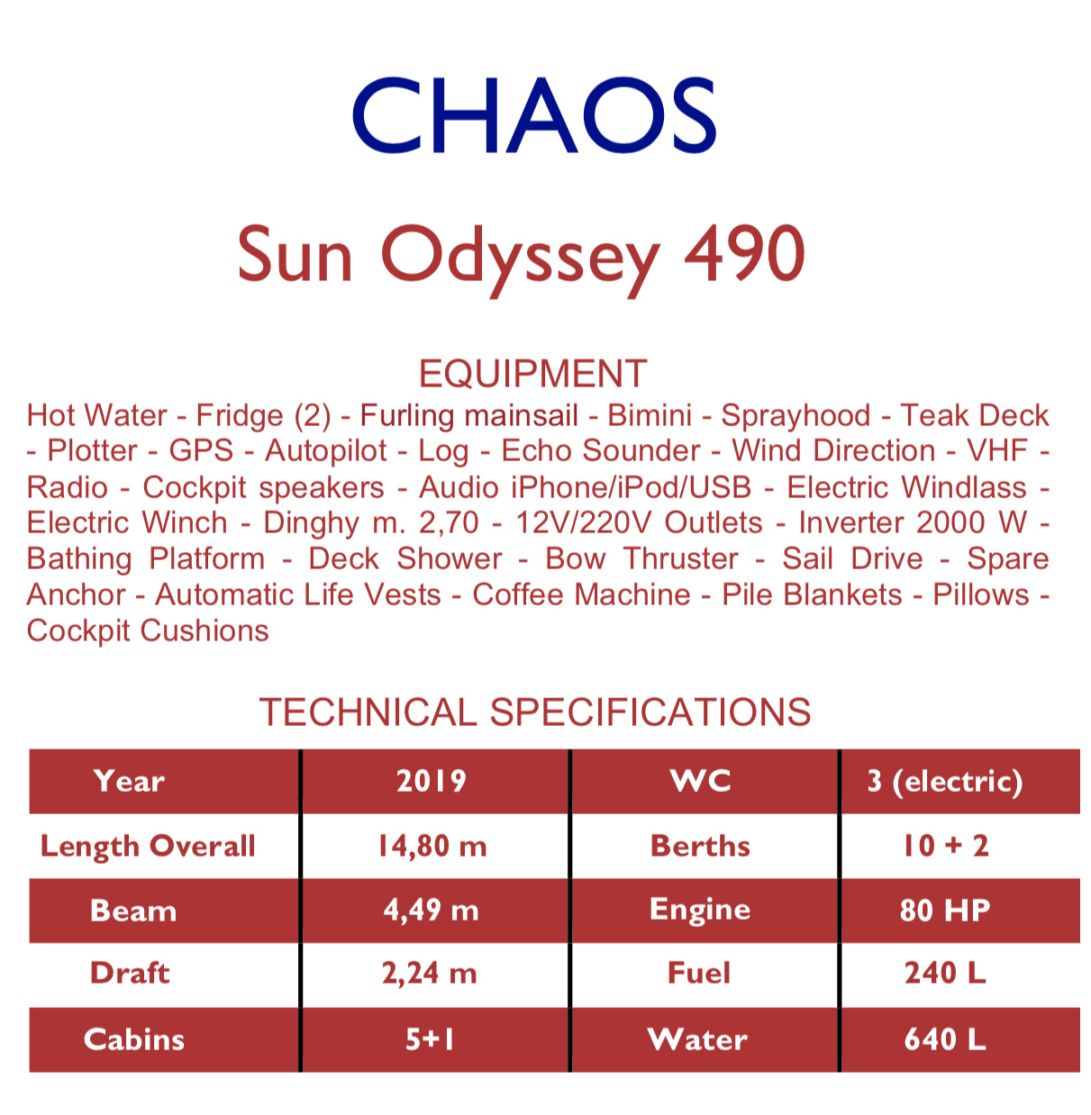 Sun Odyssey 490 - Yacht Charter Capo d'Orlando & Boat hire in Italy Sicily Aeolian Islands Capo d'Orlando Capo d'Orlando Marina 3