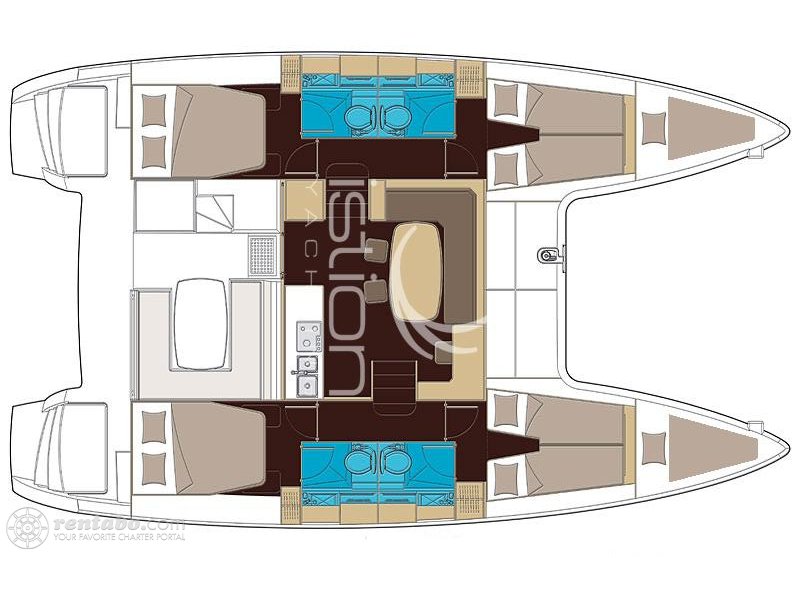 Lagoon 42 - Yacht Charter Olbia & Boat hire in Italy Sardinia Costa Smeralda Olbia Marina di Olbia 4
