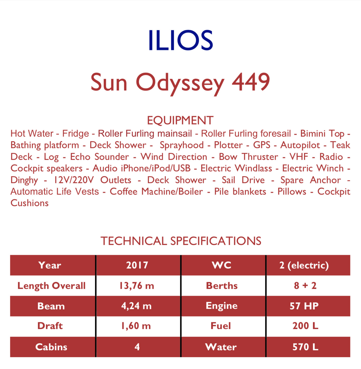 Sun Odyssey 449 - Location de Bateaux en Sardaigne & Boat hire in Italy Sardinia Costa Smeralda Olbia Marina di Olbia 5