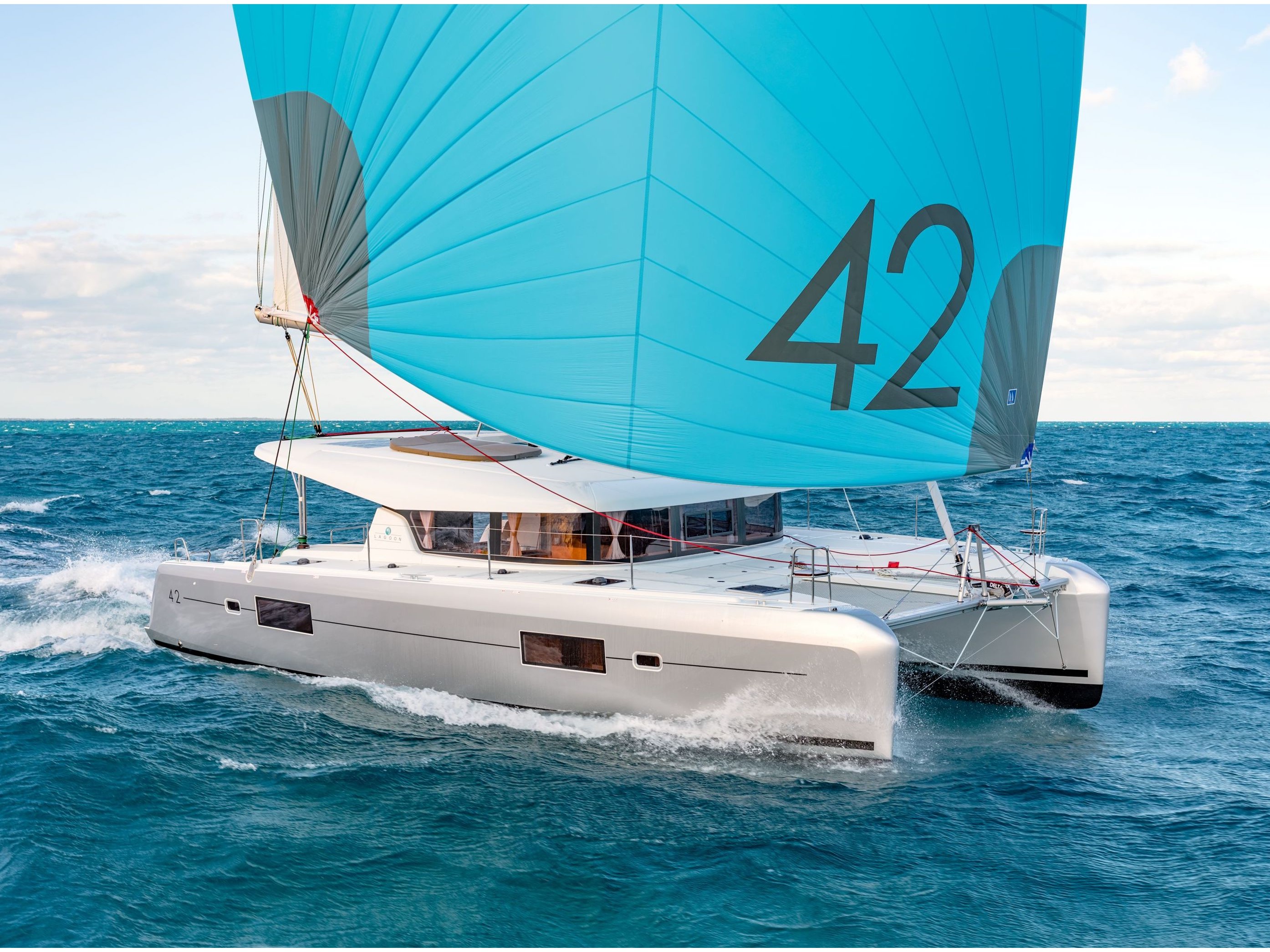 Lagoon 42 - Luxury yacht charter Italy & Boat hire in Italy Sicily Aeolian Islands Capo d'Orlando Capo d'Orlando Marina 2