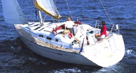 Oceanis 393 Clipper - Yacht Charter Syros & Boat hire in Greece Syros Finikas port 1